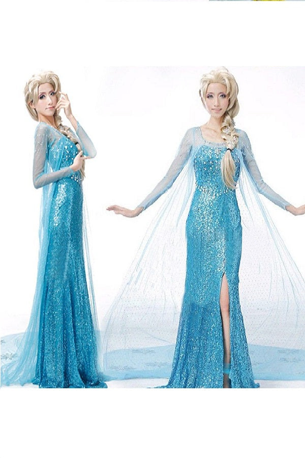 Womens Frozen Elsa Halloween Costume Turquoise – Costumescenter